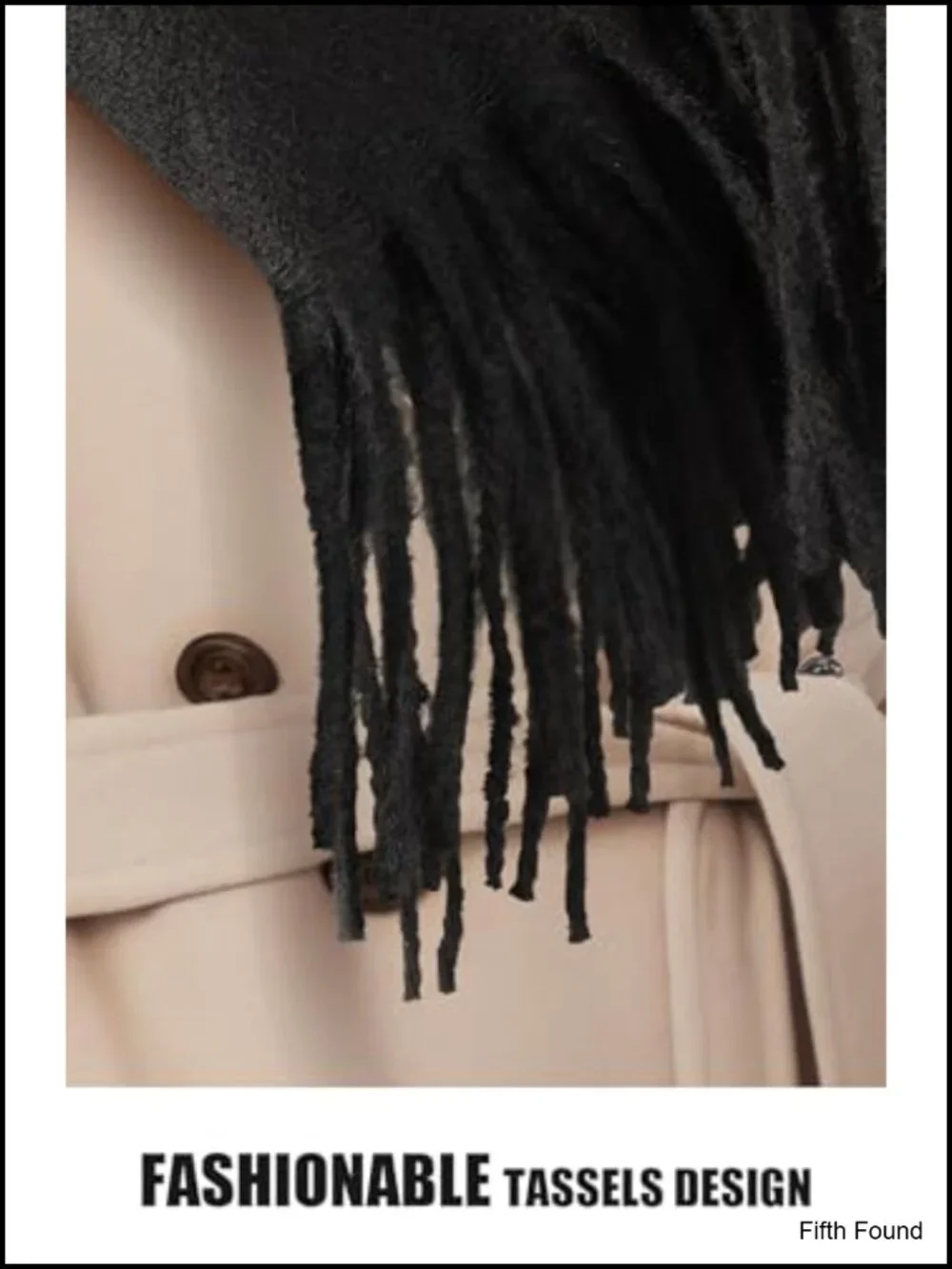 Winter Scarf Acrylic Pashmina Shawl Wrap Tassel for Women